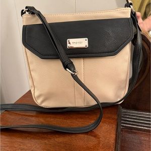 Nine West Cream and Black Crossbody Bag